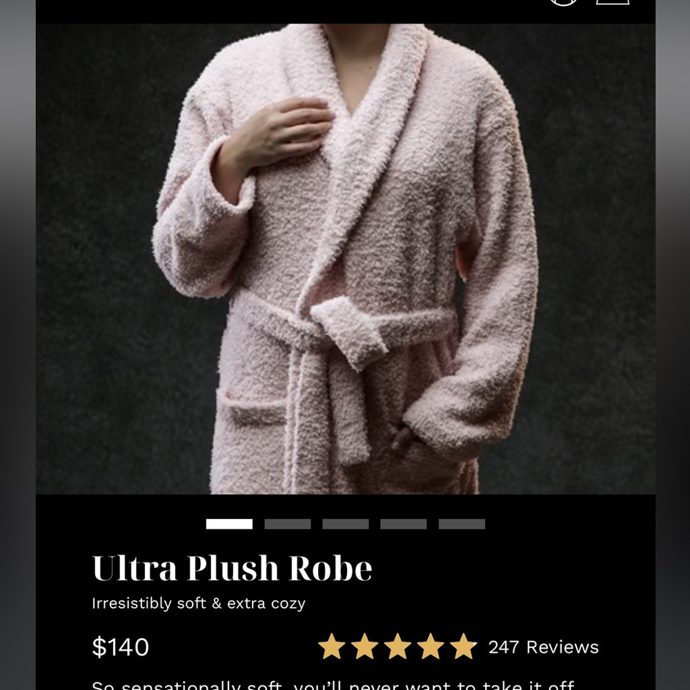 Luxome robe size L Blush Pink ultra plush full length